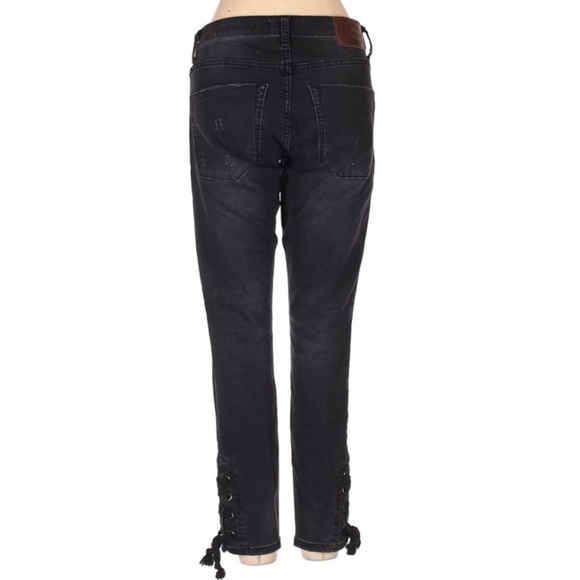 One Teaspoon Side Tie Freebird II Black Paris Jeans 26 - Picture 6 of 9